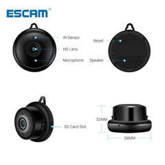 Cámara Mini WiFi Escam V380 1080P – Vigilancia Interior con Visión Nocturna - BestTek DRS