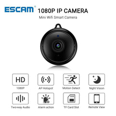 Cámara Mini WiFi Escam V380 1080P – Vigilancia Interior con Visión Nocturna - BestTek DRS