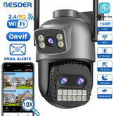Cámara PTZ WiFi Exterior 15MP – Zoom Digital 10X y Detección Humana - BestTek DRS