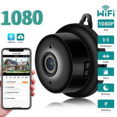 Mini Cámara WiFi Interior 1080P – Detección de Movimiento y Audio Bidireccional - BestTek DRS