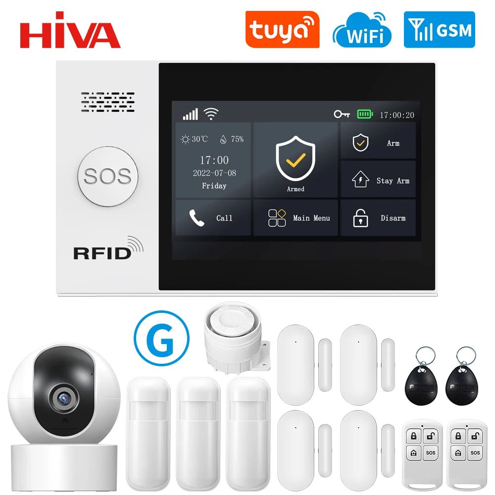 Alarma Inteligente Tuya WiFi GSM – Sistema Antirrobo con Sensores y App Móvil - BestTek DRS