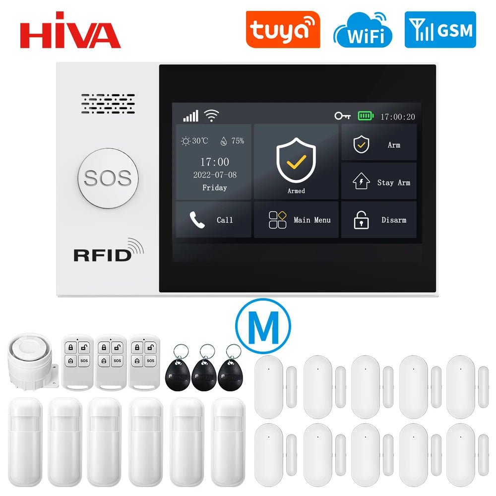 Alarma Inteligente Tuya WiFi GSM – Sistema Antirrobo con Sensores y App Móvil - BestTek DRS