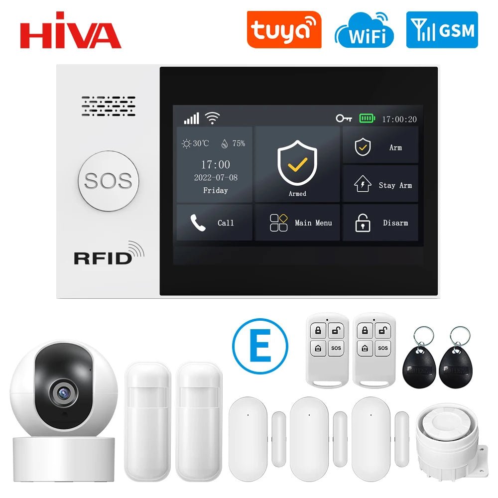 Alarma Inteligente Tuya WiFi GSM – Sistema Antirrobo con Sensores y App Móvil - BestTek DRS