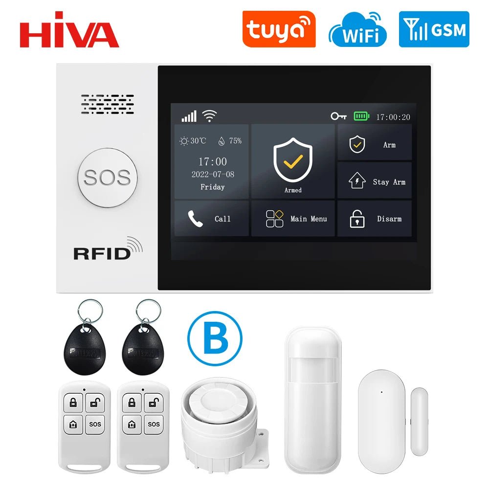 Alarma Inteligente Tuya WiFi GSM – Sistema Antirrobo con Sensores y App Móvil - BestTek DRS