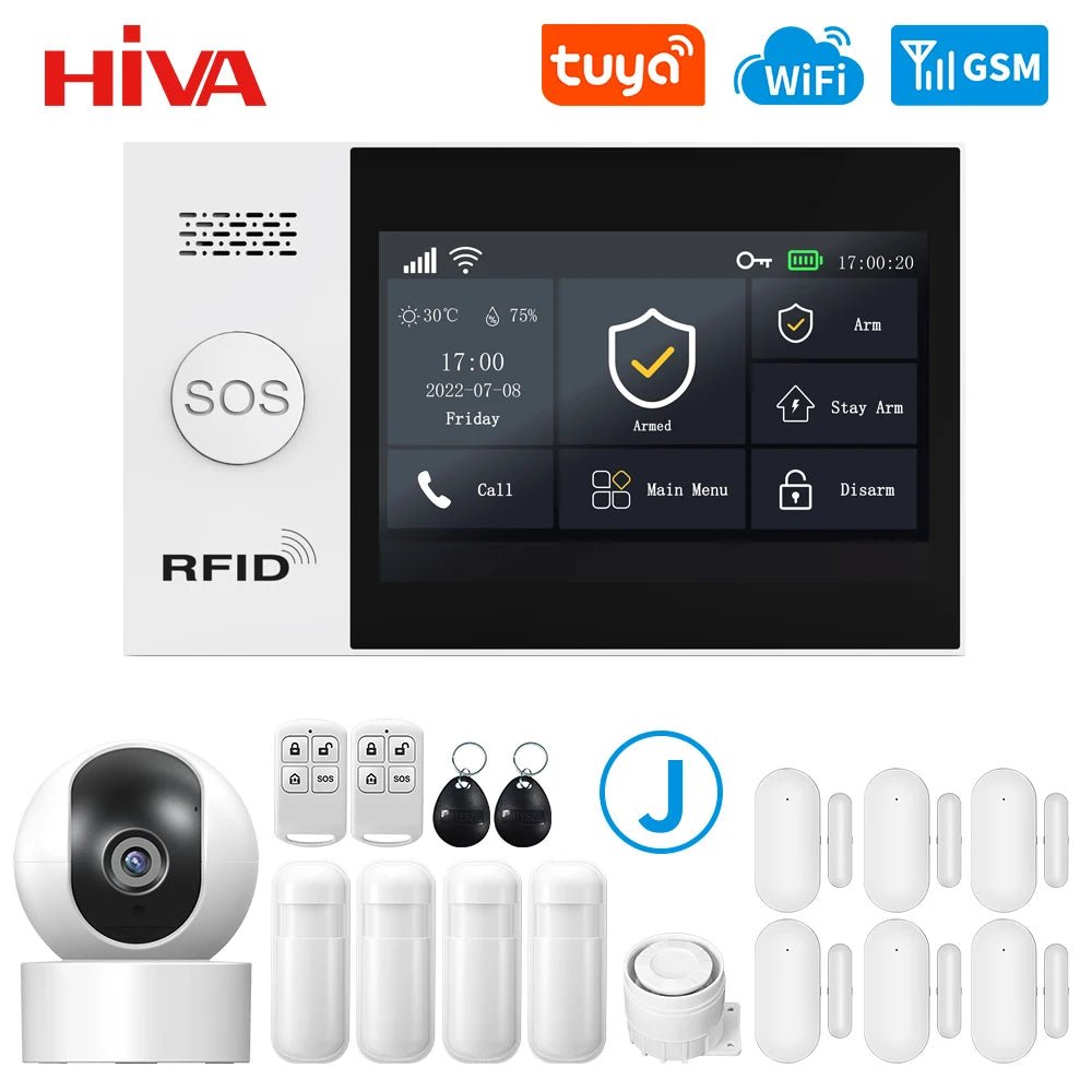 Alarma Inteligente Tuya WiFi GSM – Sistema Antirrobo con Sensores y App Móvil - BestTek DRS