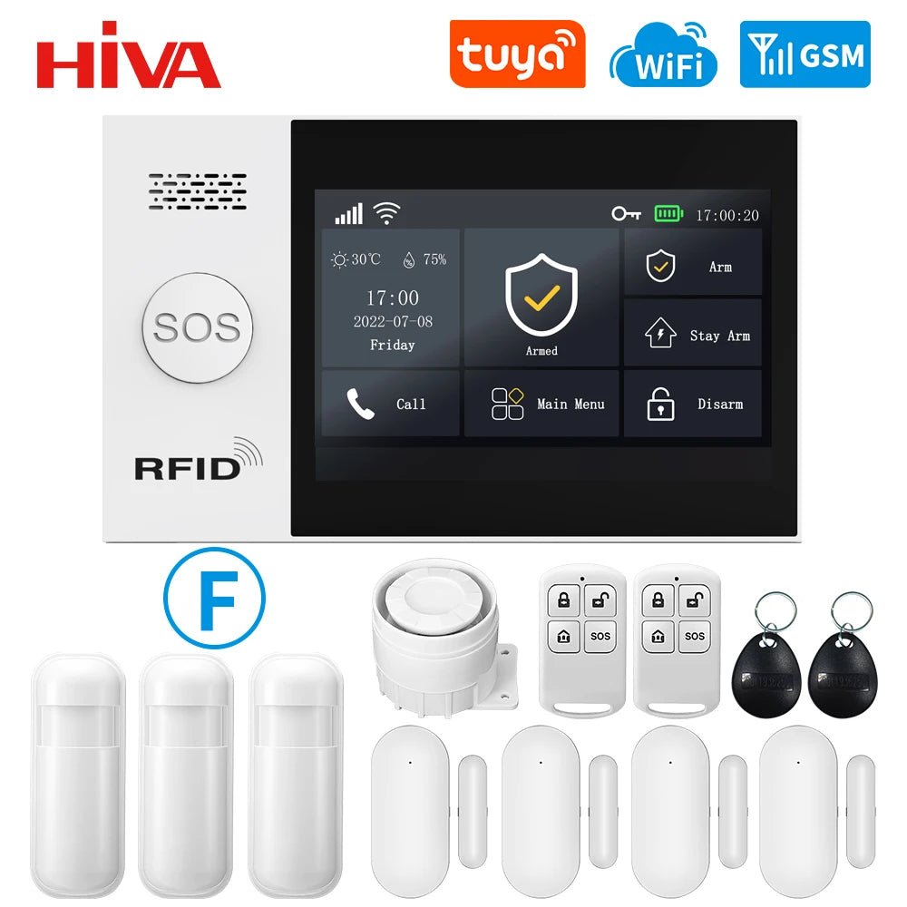 Alarma Inteligente Tuya WiFi GSM – Sistema Antirrobo con Sensores y App Móvil - BestTek DRS