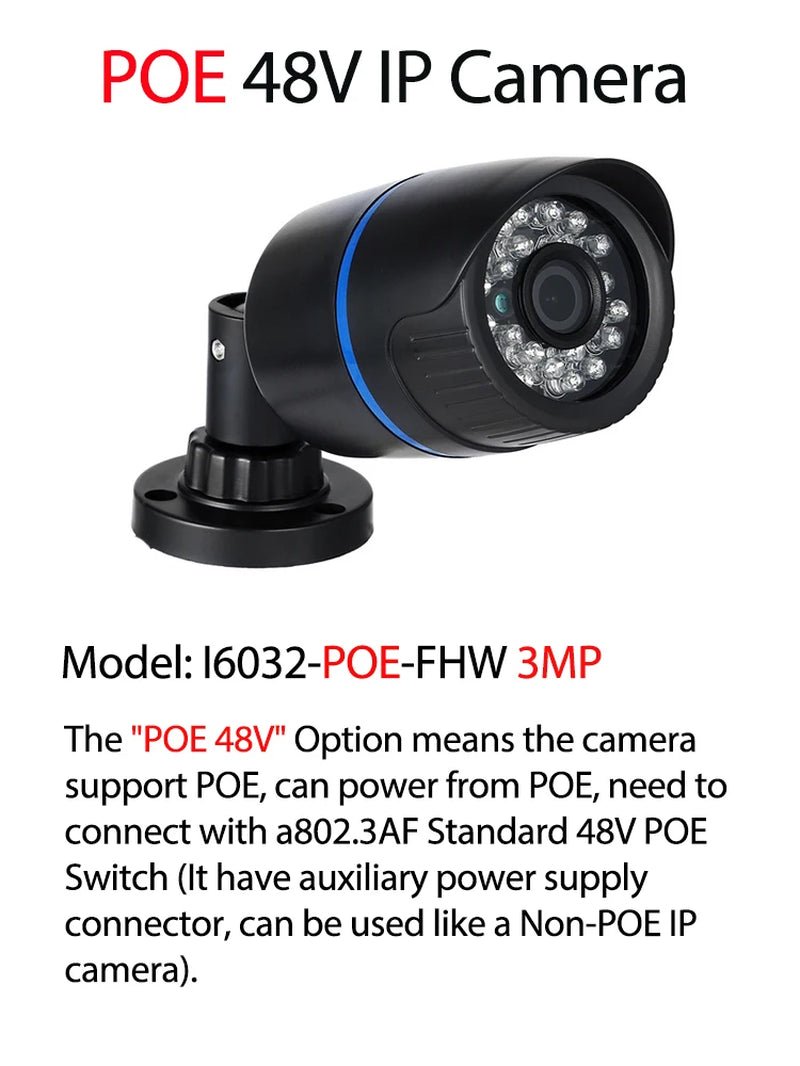 Cámara Bala POE IP65 – Exterior Impermeable con Visión Nocturna IR 30 m - BestTek DRS