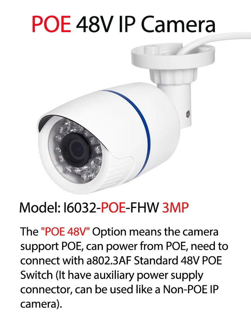 Cámara Bala POE IP65 – Exterior Impermeable con Visión Nocturna IR 30 m - BestTek DRS