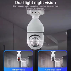 Cámara Bombilla 360º WiFi con Visión Nocturna – Seguridad Inteligente para el Hogar - BestTek DRS