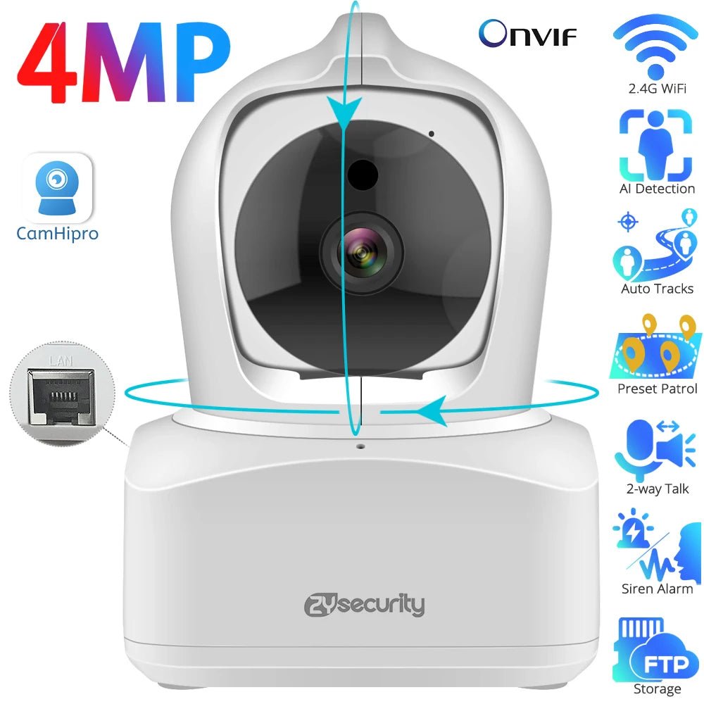 Cámara Domo PTZ WiFi 4MP – Seguimiento Humano y Audio Bidireccional - BestTek DRS