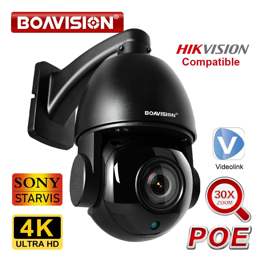 Cámara PTZ POE Exterior 5MP – Zoom Óptico 30X y Visión Nocturna 80 m - BestTek DRS