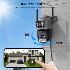 Cámara PTZ WiFi Exterior 15MP – Zoom Digital 10X y Detección Humana - BestTek DRS