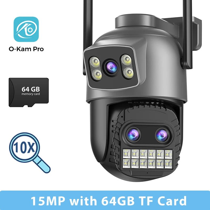 Cámara PTZ WiFi Exterior 15MP – Zoom Digital 10X y Detección Humana - BestTek DRS