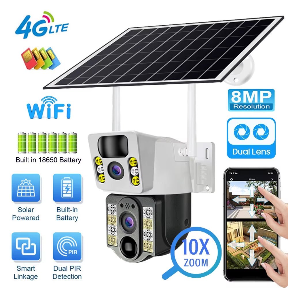 Cámara Solar 4K 8MP 4G – Seguridad Exterior sin Cables ni Electricidad - BestTek DRS