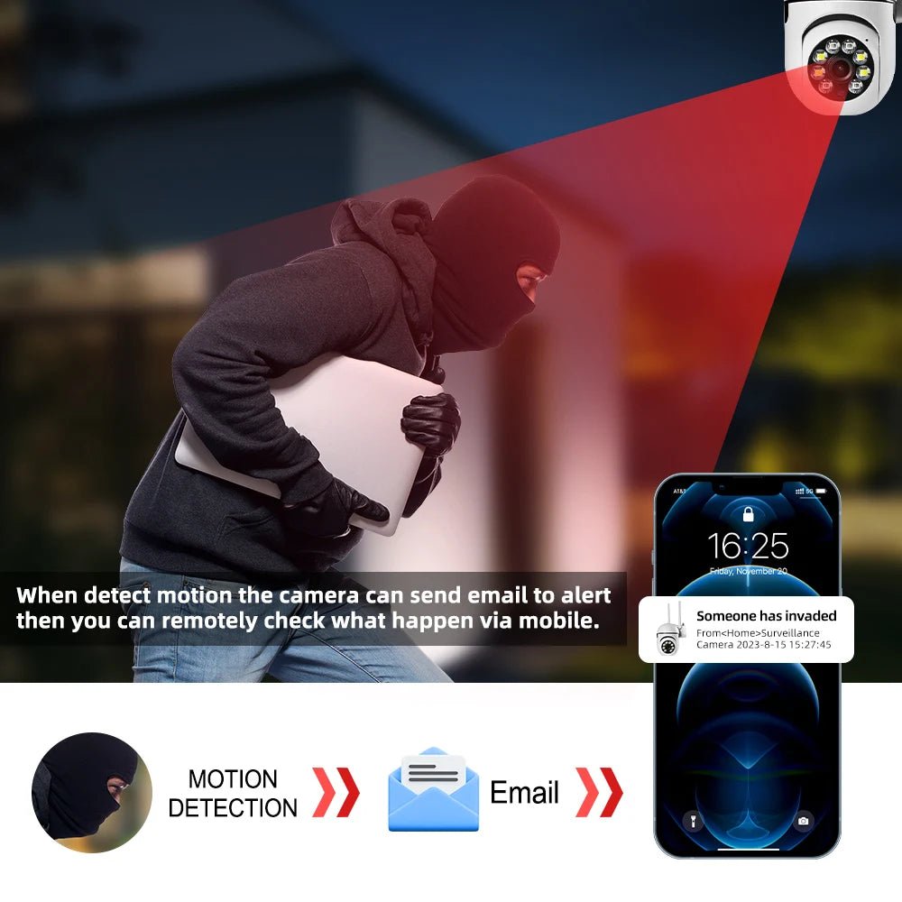Cámara WiFi 2MP con Visión Nocturna a Color y Seguimiento Automático - BestTek DRS