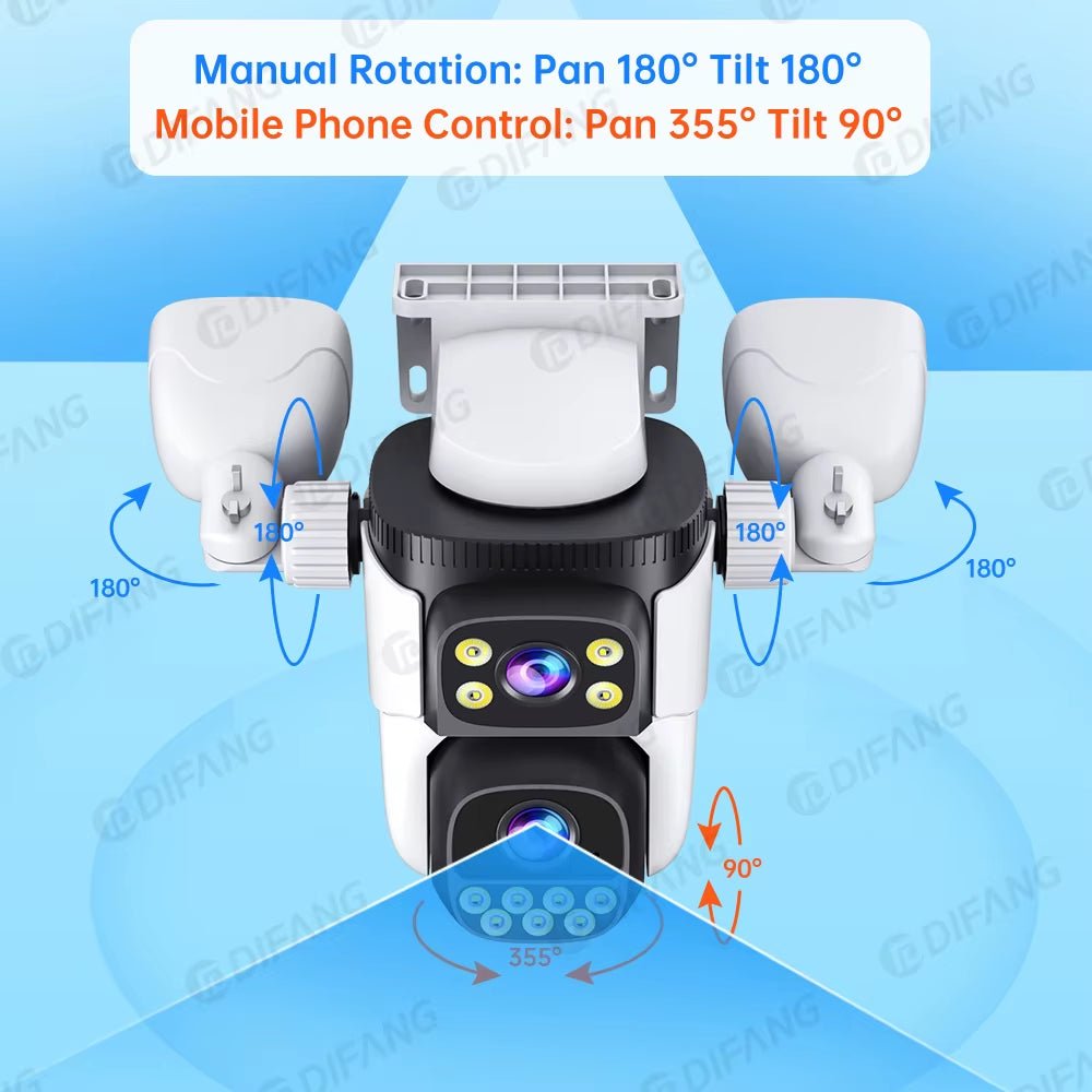 Cámara WiFi Exterior 10K 20MP con Zoom 5X y Visión Nocturna - BestTek DRS