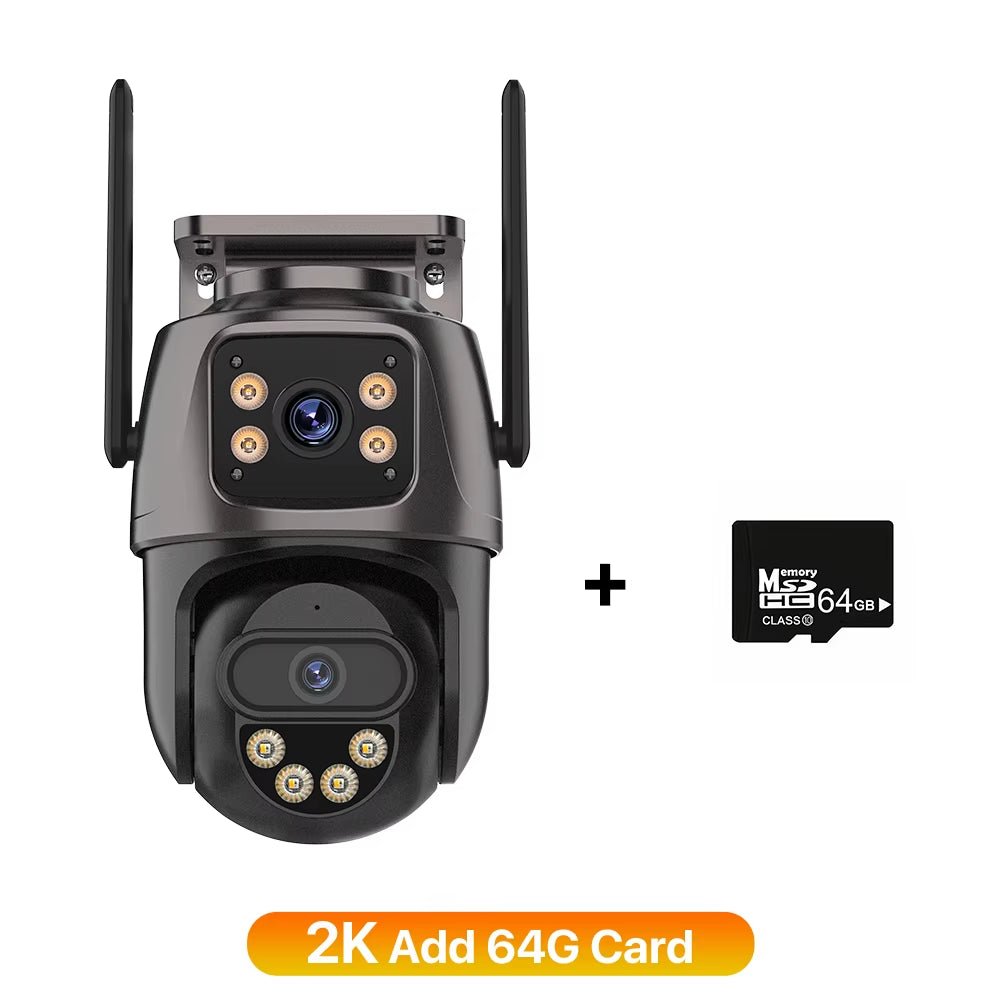 Cámara WiFi Exterior 9MP 6K – Zoom 8X y Doble Lente de Alta Definición - BestTek DRS