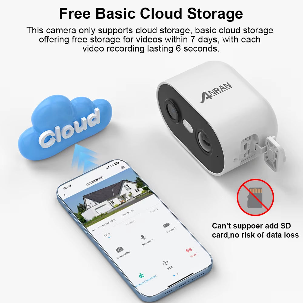 Cámara WiFi 2K con Batería | Seguridad Exterior IP65 PIR | Inalámbrica para Casa