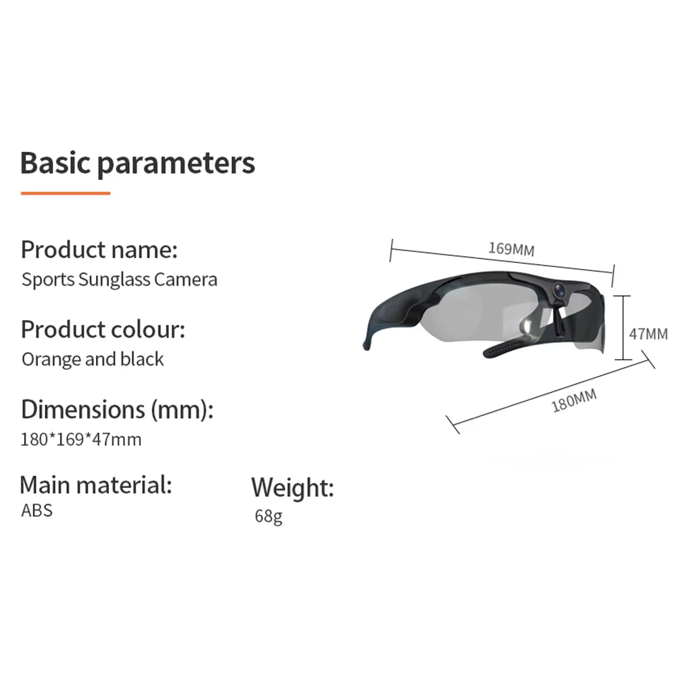 Gafas con Cámara 1080P – Grabación Deportiva y Seguridad - BestTek DRS