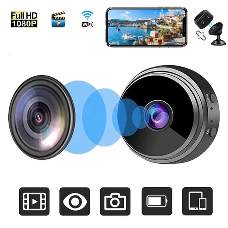 Mini Cámara Espía A9 WiFi Full HD 1080P – Vigilancia Discreta para Casa u Oficina - BestTek DRS