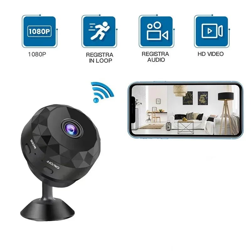 Mini Cámara IP A9 1080P WiFi – Micrófono Integrado y Grabación Discreta - BestTek DRS