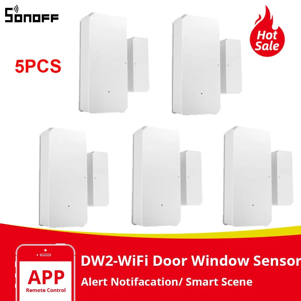 Pack Sensores WiFi DW2 Tuya – Alarma Inteligente para Puertas y Ventanas - BestTek DRS