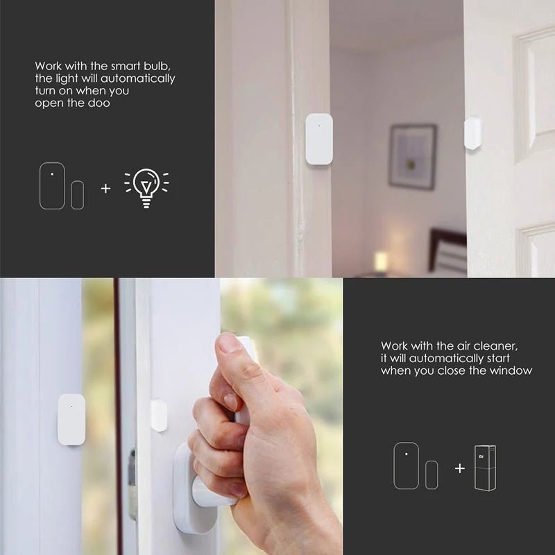 Sensor de Puerta y Ventana Zigbee – Alarma Inalámbrica Compatible con Tuya - BestTek DRS