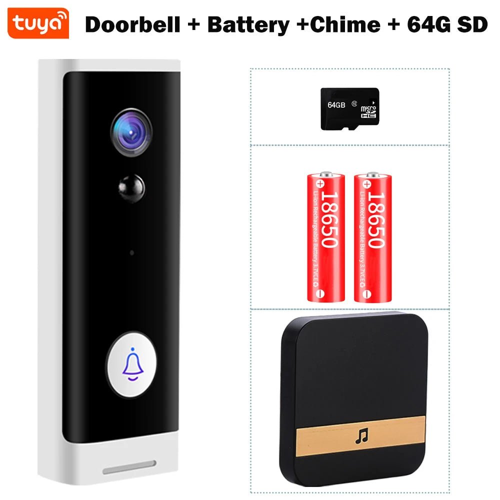 Timbre Inteligente Tuya WiFi – Cámara de Puerta 1080P con Sensor de Movimiento - BestTek DRS