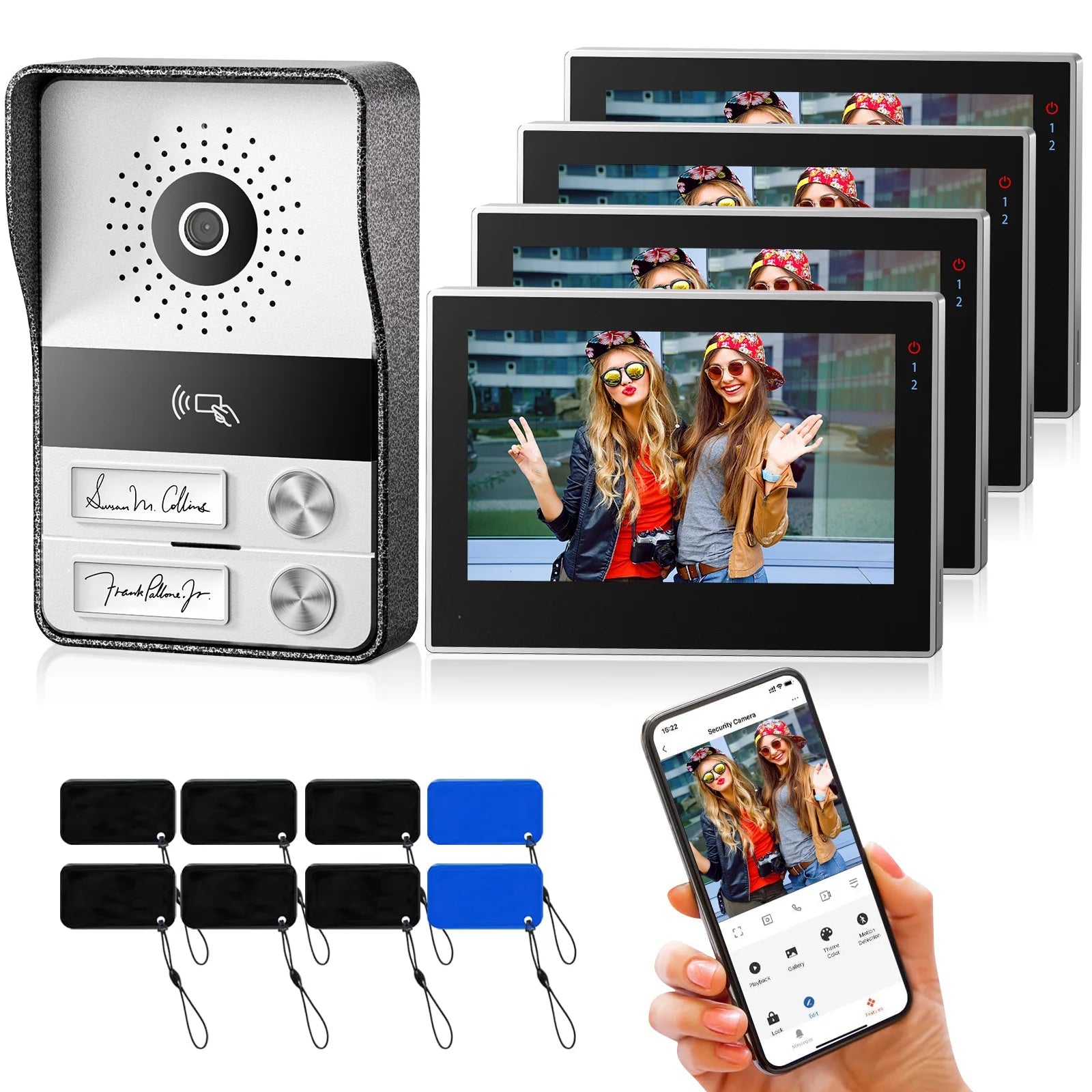 Timbre Inteligente WiFi con Video 1080P – Intercomunicador Táctil para Hogar - BestTek DRS