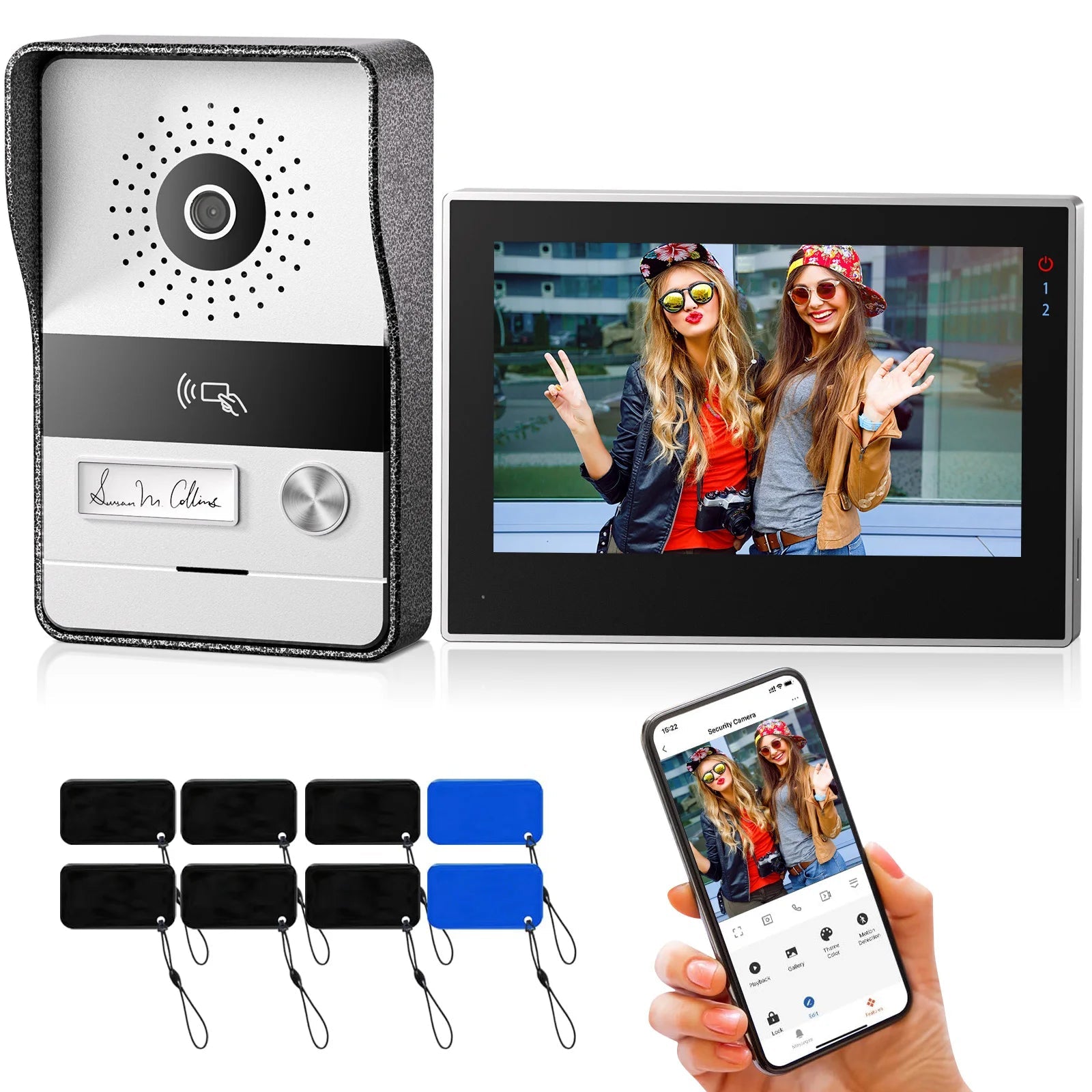 Timbre Inteligente WiFi con Video 1080P – Intercomunicador Táctil para Hogar - BestTek DRS